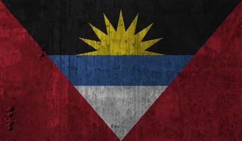 Decayed flag of Antigua and Barbuda Stock Illustration