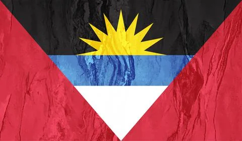 Decayed flag of Antigua and Barbuda Stock Illustration