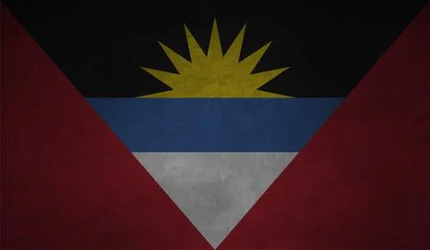 Decayed flag of Antigua and Barbuda Stock Illustration