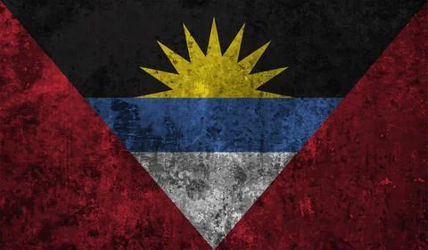 Decayed flag of Antigua and Barbuda Stock Illustration