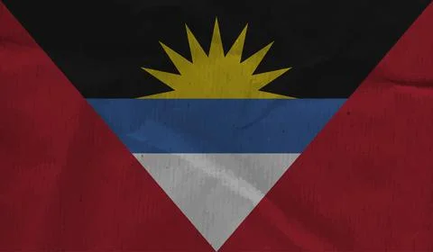 Decayed flag of Antigua and Barbuda Stock Illustration