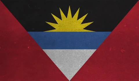 Decayed flag of Antigua and Barbuda Stock Illustration