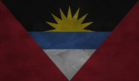 Decayed flag of Antigua and Barbuda Stock Illustration