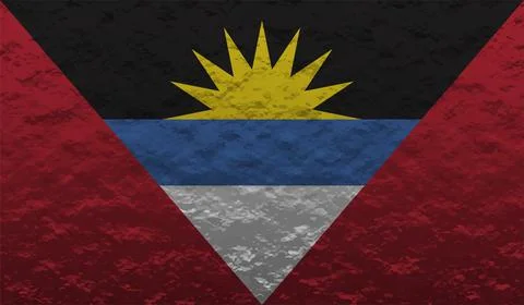Decayed flag of Antigua and Barbuda Stock Illustration