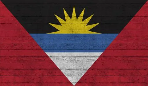 Decayed flag of Antigua and Barbuda Stock Illustration