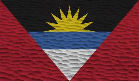 Decayed flag of Antigua and Barbuda Stock Illustration