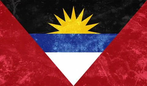 Decayed flag of Antigua and Barbuda Stock Illustration