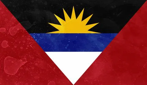 Decayed flag of Antigua and Barbuda Stock Illustration