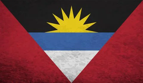 Decayed flag of Antigua and Barbuda Stock Illustration