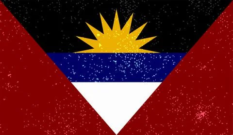 Decayed flag of Antigua and Barbuda Stock Illustration