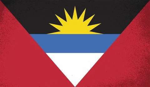 Decayed flag of Antigua and Barbuda Stock Illustration