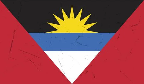 Decayed flag of Antigua and Barbuda Stock Illustration