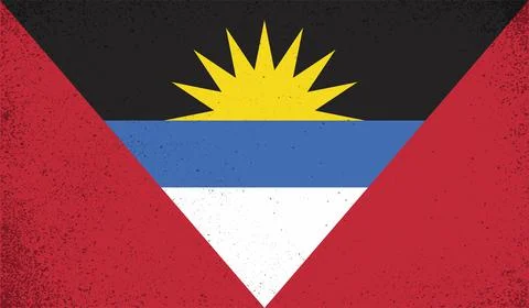 Decayed flag of Antigua and Barbuda Stock Illustration