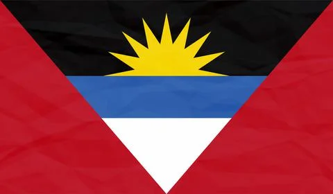 Decayed flag of Antigua and Barbuda Stock Illustration