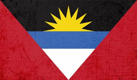 Decayed flag of Antigua and Barbuda Stock Illustration