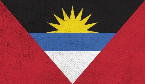 Decayed flag of Antigua and Barbuda Stock Illustration