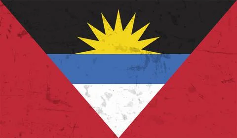 Decayed flag of Antigua and Barbuda Stock Illustration