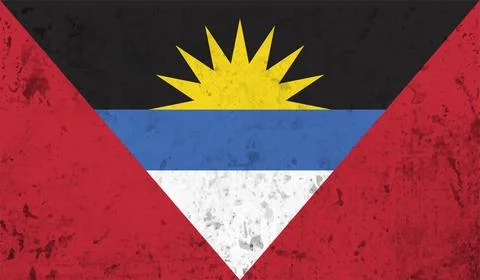 Decayed flag of Antigua and Barbuda Stock Illustration