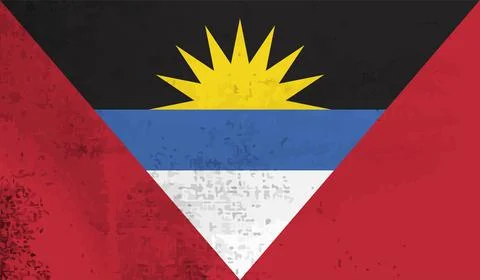 Decayed flag of Antigua and Barbuda Stock Illustration