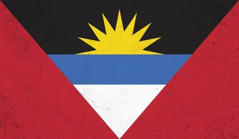 Decayed flag of Antigua and Barbuda Stock Illustration