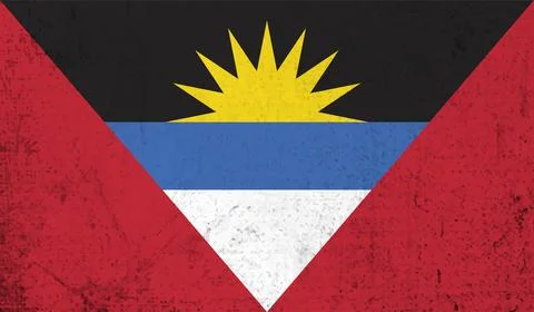 Decayed flag of Antigua and Barbuda Stock Illustration