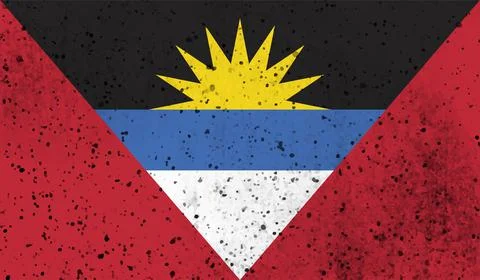 Decayed flag of Antigua and Barbuda Stock Illustration