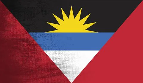 Decayed flag of Antigua and Barbuda Stock Illustration