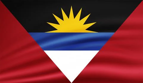 Decayed flag of Antigua and Barbuda Stock Illustration