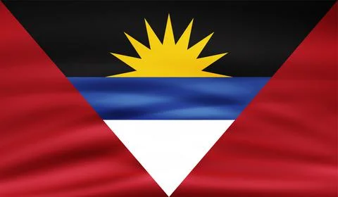 Decayed flag of Antigua and Barbuda Stock Illustration