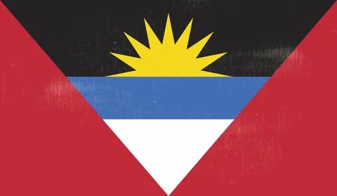Decayed flag of Antigua and Barbuda Stock Illustration