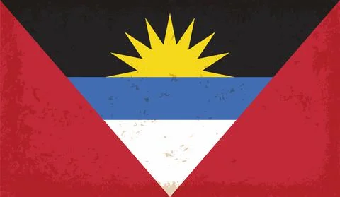 Decayed flag of Antigua and Barbuda Stock Illustration