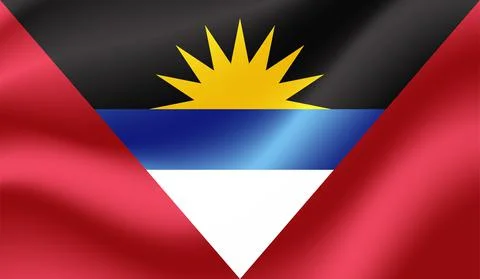 Decayed flag of Antigua and Barbuda Stock Illustration