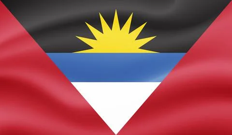 Decayed flag of Antigua and Barbuda Stock Illustration