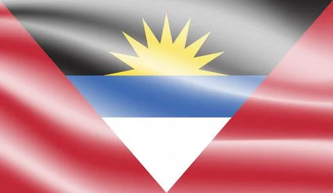 Decayed flag of Antigua and Barbuda Stock Illustration