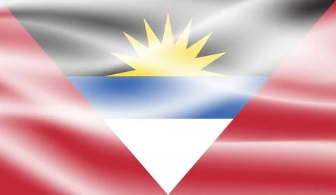 Decayed flag of Antigua and Barbuda Stock Illustration