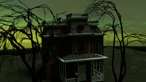 Decayed Old Spooky Home Stock Footage 66495019