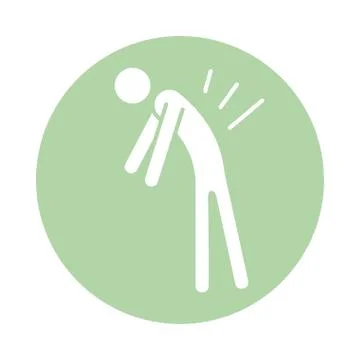 Decayed person block silhouette style icon Stock Illustration