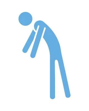 Decayed person line style icon Stock Illustration