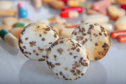 Decayed pills no. one Stock Photos