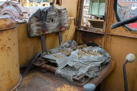 Decayed Rusted Forklift Cab Stock Photos