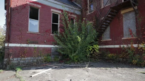 Decayed School Stock Footage 42817585