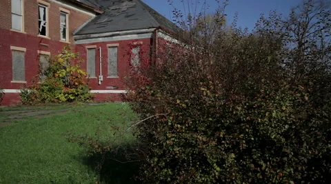 Decayed School Stock Footage 42817733