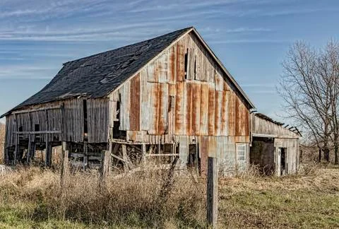 Decaying barn. Stock Photos