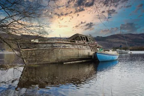 Decaying boat Stock Photos