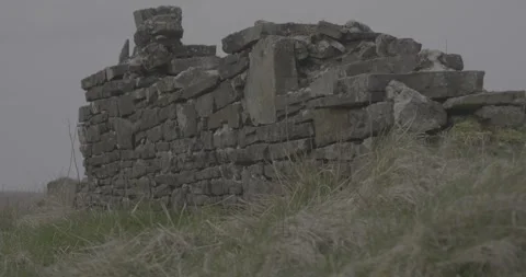 Decaying stone/brick wall, 4k, VLOG, 24fps Stock Footage 277228421