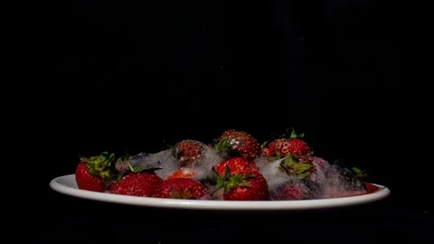 Decaying strawberries 1B Stock Footage 94676795