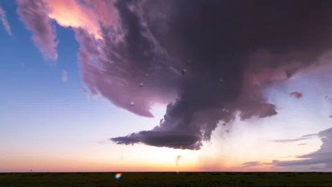Decaying Supercell Storm in Texas Stock Footage 272701192