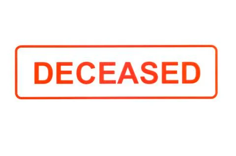 Deceased Rubber Stamp Stock Illustration