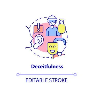 Deceitfulness concept icon Stock Illustration