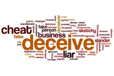 Deceive word cloud Stock Illustration